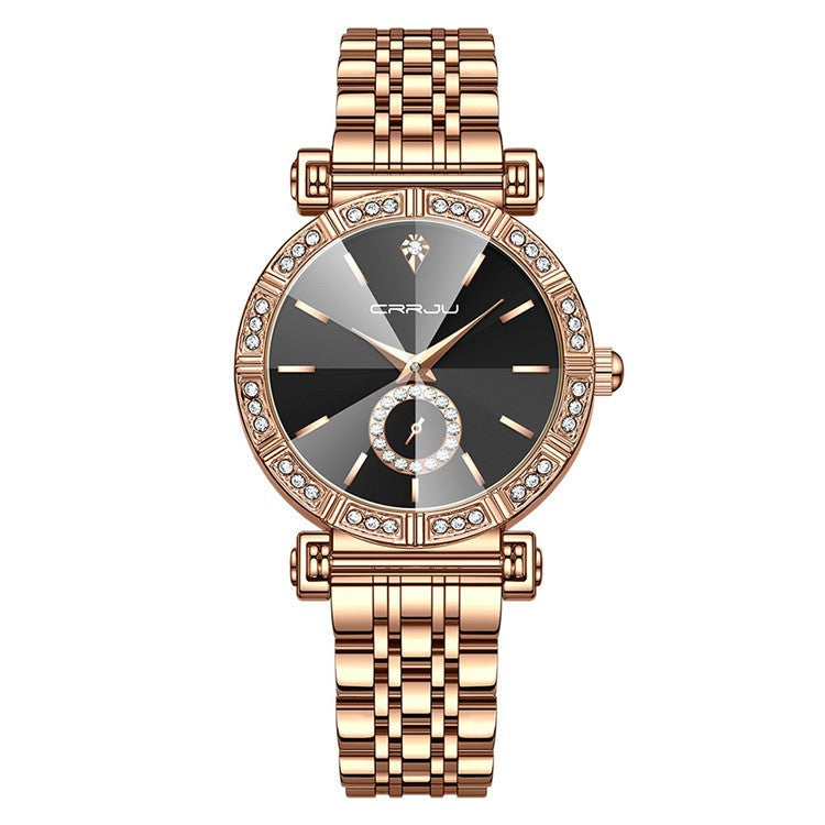 Women's Steel Belt Diamond-embedded Watch GlamzLife