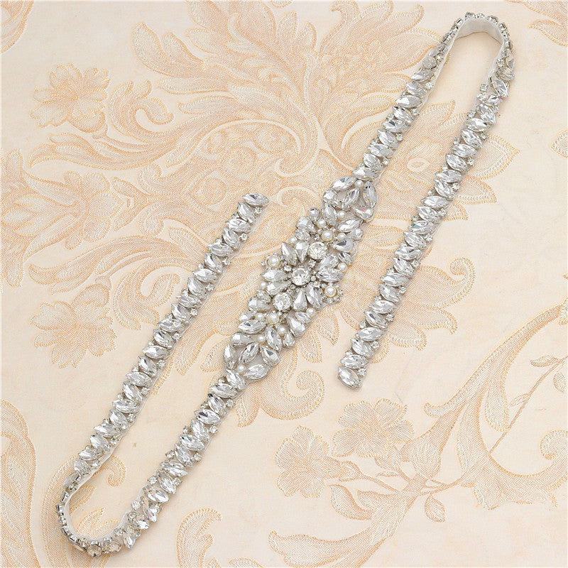 Rhinestone Applique Wedding Dress Waist Jewelry GlamzLife
