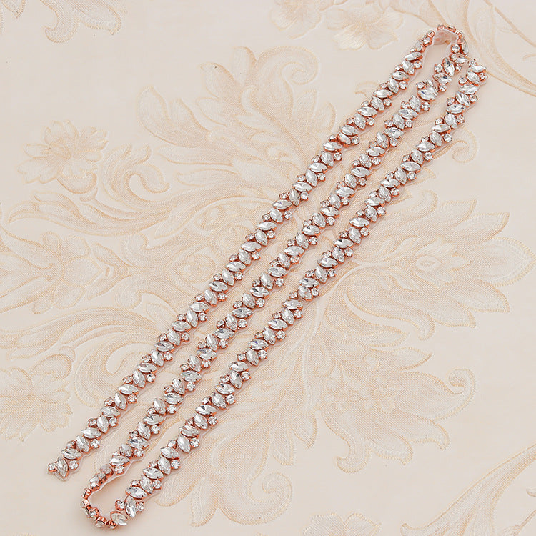 Rhinestone Applique Wedding Dress Waist Jewelry GlamzLife