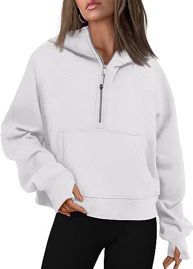 Zipper Hoodies Sweatshirts With Pocket Loose Sport Tops Long Sleeve Pullover Sweaters Winter Fall Outfits Women Clothing GlamzLife
