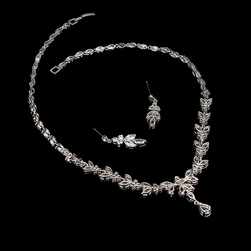 The Enchanting Zircon Bridal Set for Timeless Elegance GlamzLife