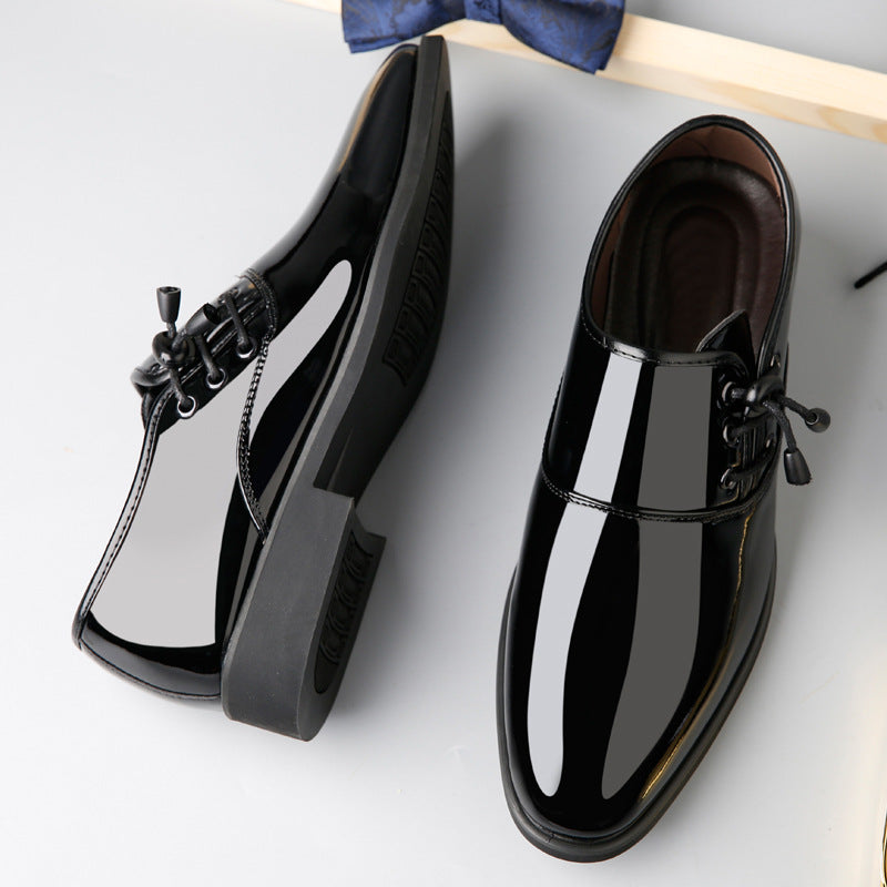Lace-Up Leather Business Casual Shoes For Men GlamzLife