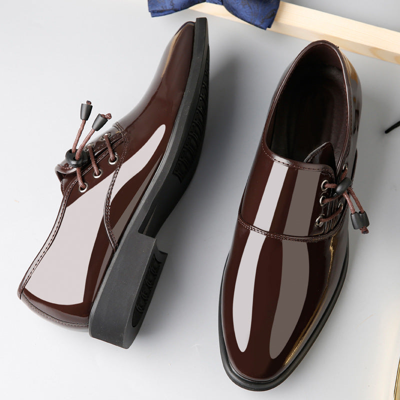 Lace-Up Leather Business Casual Shoes For Men GlamzLife