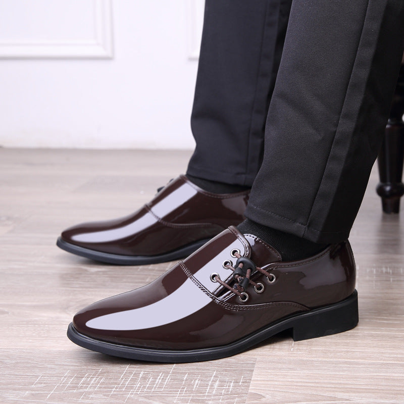 Lace-Up Leather Business Casual Shoes For Men GlamzLife