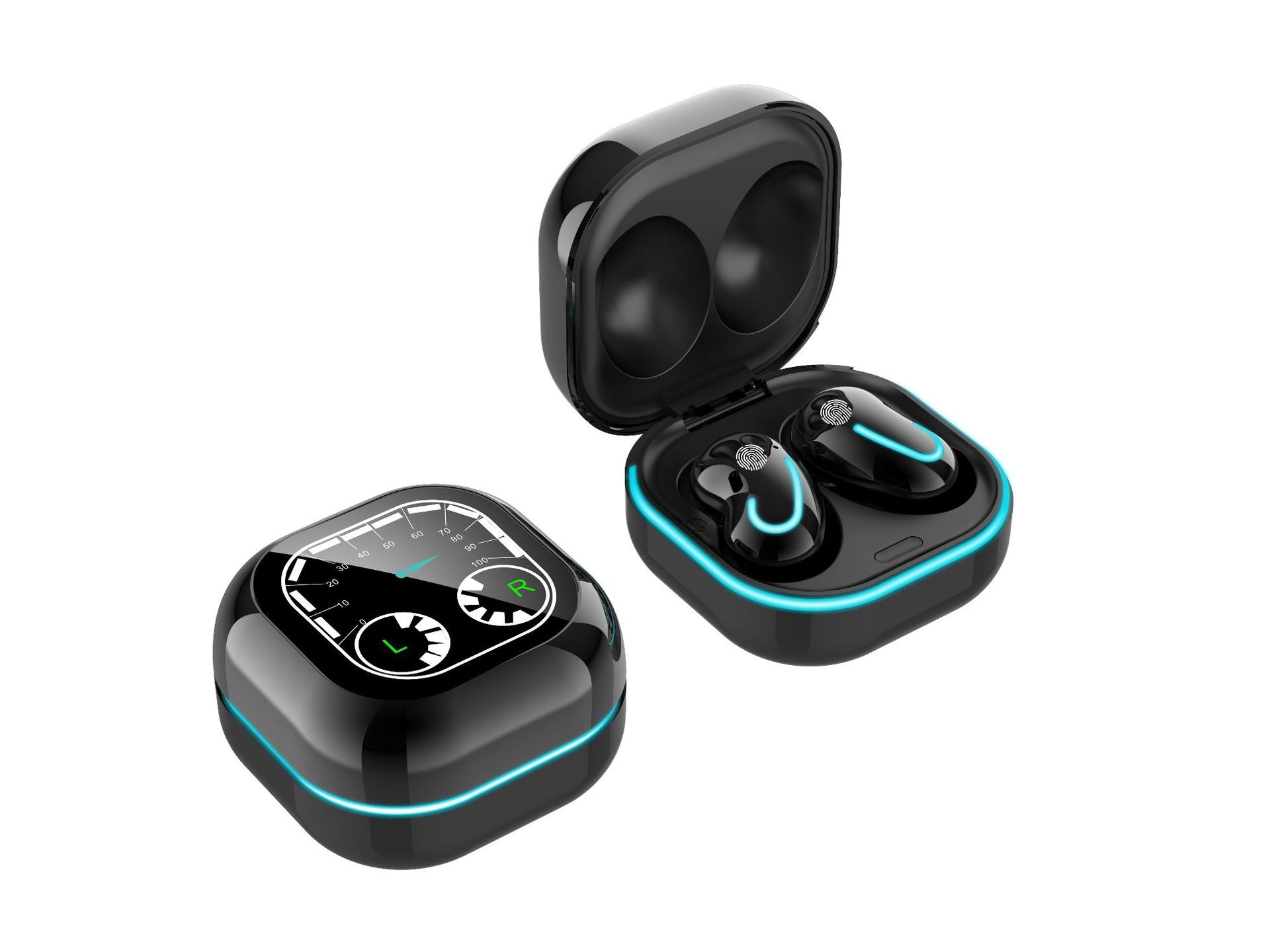 New S6 SE Breathing Light Time Digital Display TWS5.0 Bluetooth Headset | GlamzLife