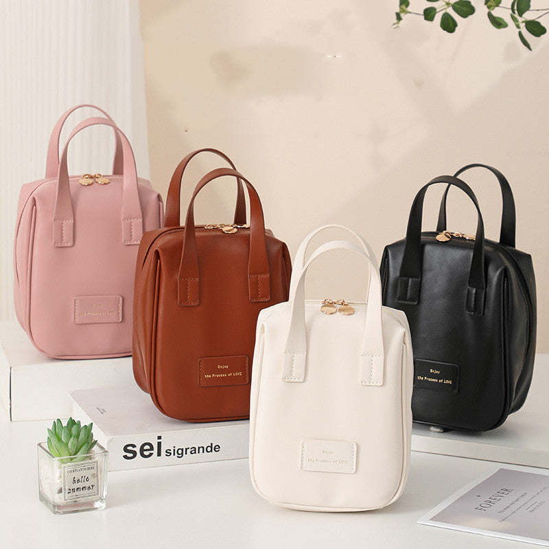 Handle-top Cosmetic Bag Ins Fashion Shell-shaped Handbag Toiletry Bags Travel High Capacity Portable Storage Make Up Bag GlamzLife