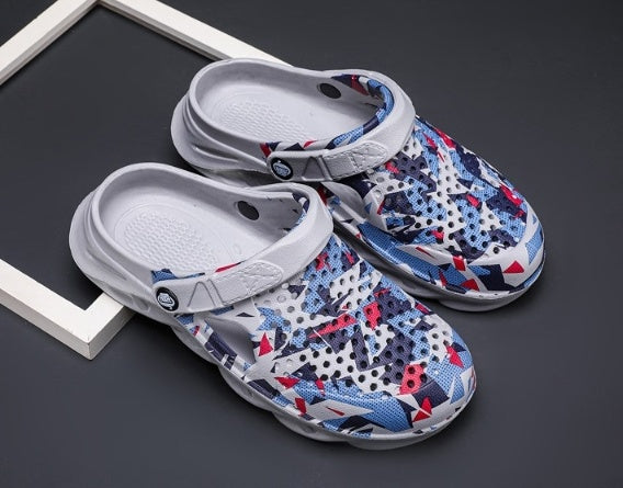 Plus Size 45 Size Beach Men's Hole Shoes Ankle-strap Sandals Slippers
