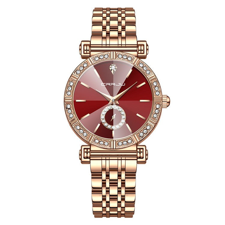 Women's Steel Belt Diamond-embedded Watch GlamzLife