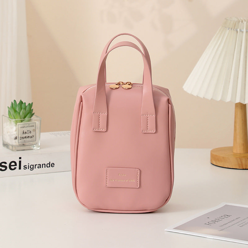 Handle-top Cosmetic Bag Ins Fashion Shell-shaped Handbag Toiletry Bags Travel High Capacity Portable Storage Make Up Bag GlamzLife