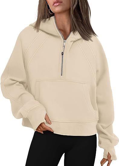 Zipper Hoodies Sweatshirts With Pocket Loose Sport Tops Long Sleeve Pullover Sweaters Winter Fall Outfits Women Clothing GlamzLife