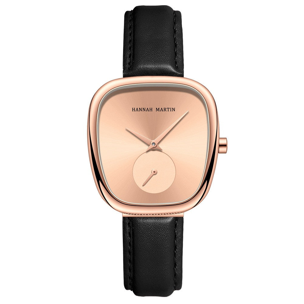 Stainless Steel Milan Mesh Quartz Watch Women's Half Tonneau GlamzLife