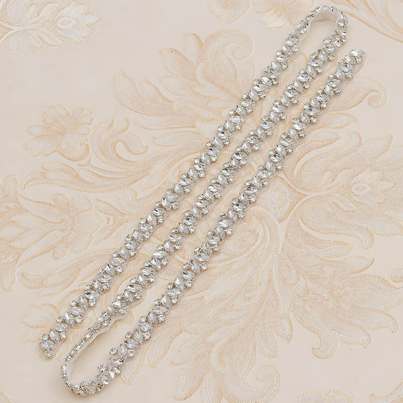 Rhinestone Applique Wedding Dress Waist Jewelry GlamzLife