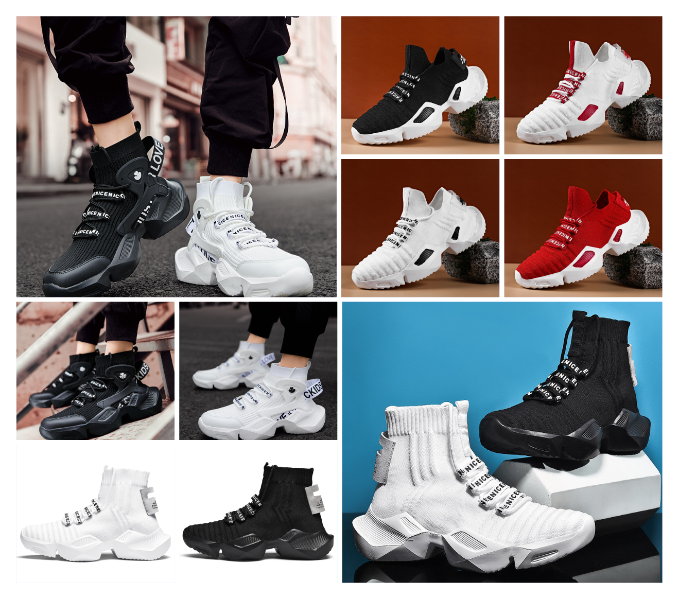 Net red socks sneakers men GlamzLife