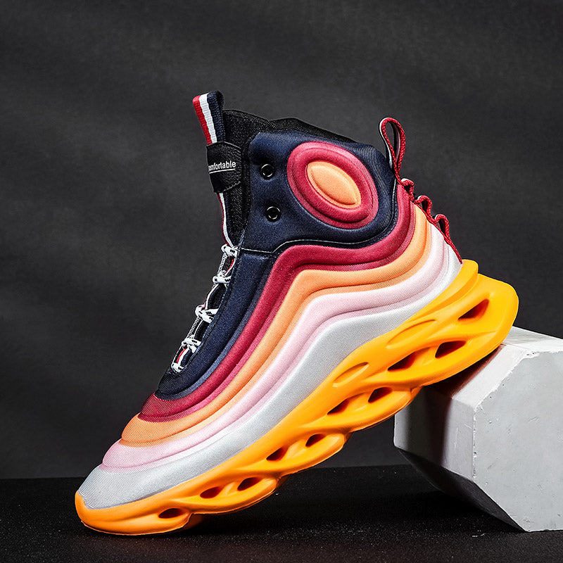 Rainbow gradient shoes for men GlamzLife