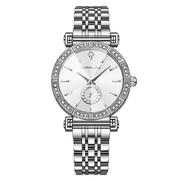 Women's Steel Belt Diamond-embedded Watch GlamzLife