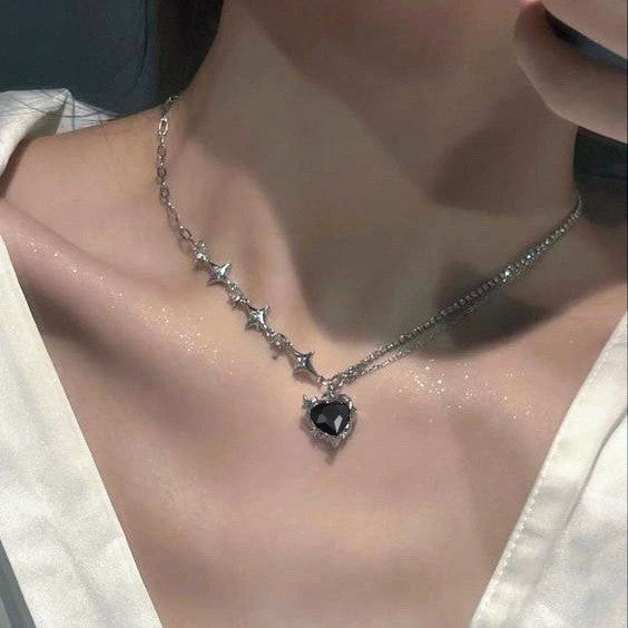 Women's Love Planet Pink Diamond Love Necklace GlamzLife