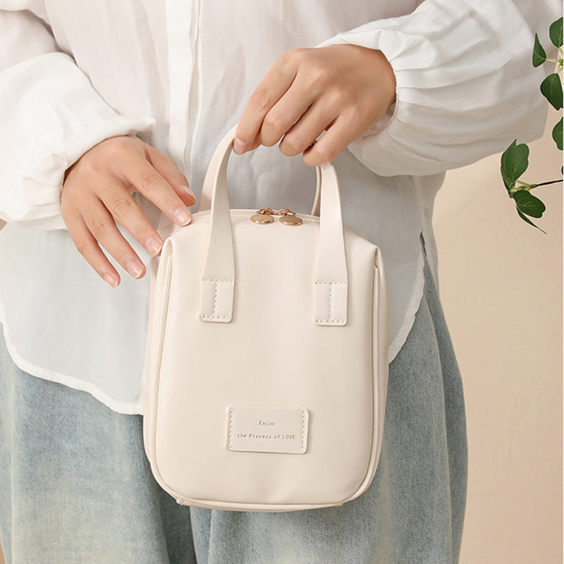 Handle-top Cosmetic Bag Ins Fashion Shell-shaped Handbag Toiletry Bags Travel High Capacity Portable Storage Make Up Bag | GlamzLife