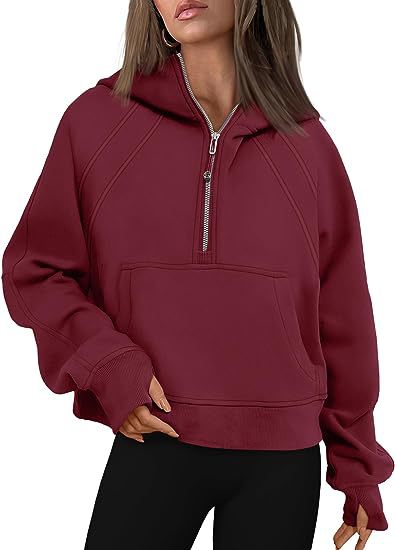 Zipper Hoodies Sweatshirts With Pocket Loose Sport Tops Long Sleeve Pullover Sweaters Winter Fall Outfits Women Clothing GlamzLife