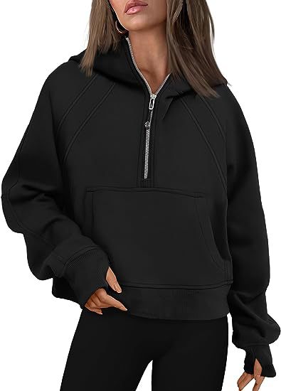 Zipper Hoodies Sweatshirts With Pocket Loose Sport Tops Long Sleeve Pullover Sweaters Winter Fall Outfits Women Clothing GlamzLife