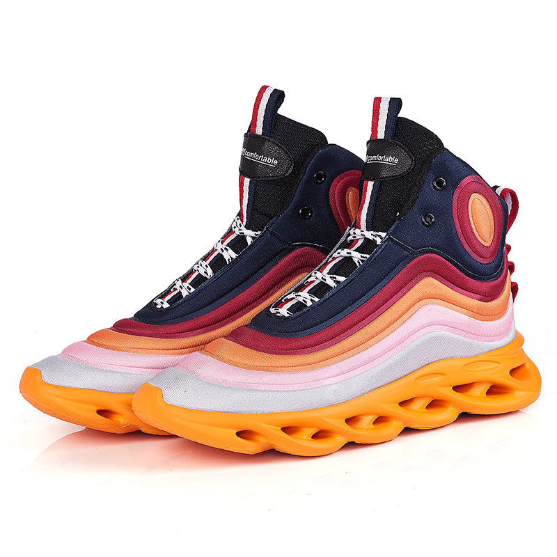 Rainbow gradient shoes for men GlamzLife