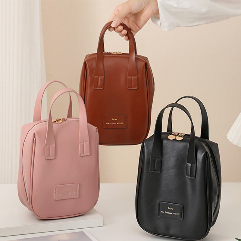 Handle-top Cosmetic Bag Ins Fashion Shell-shaped Handbag Toiletry Bags Travel High Capacity Portable Storage Make Up Bag GlamzLife