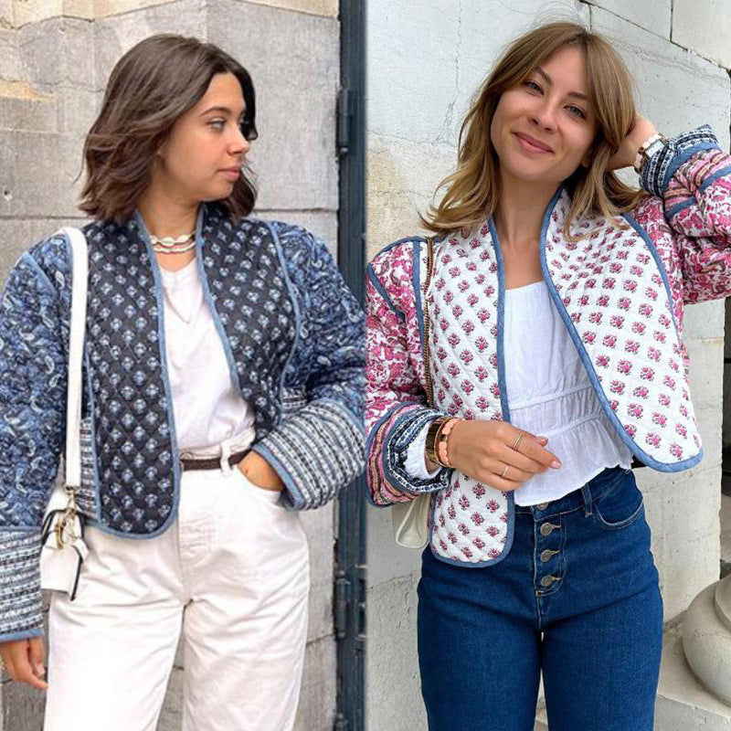 Women's Winter Short Coat Double Sided Wearing Retro Personalized Street Long-sleeved Jacket GlamzLife