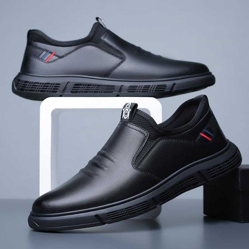 Black White Flat Walking Shoes For Men GlamzLife