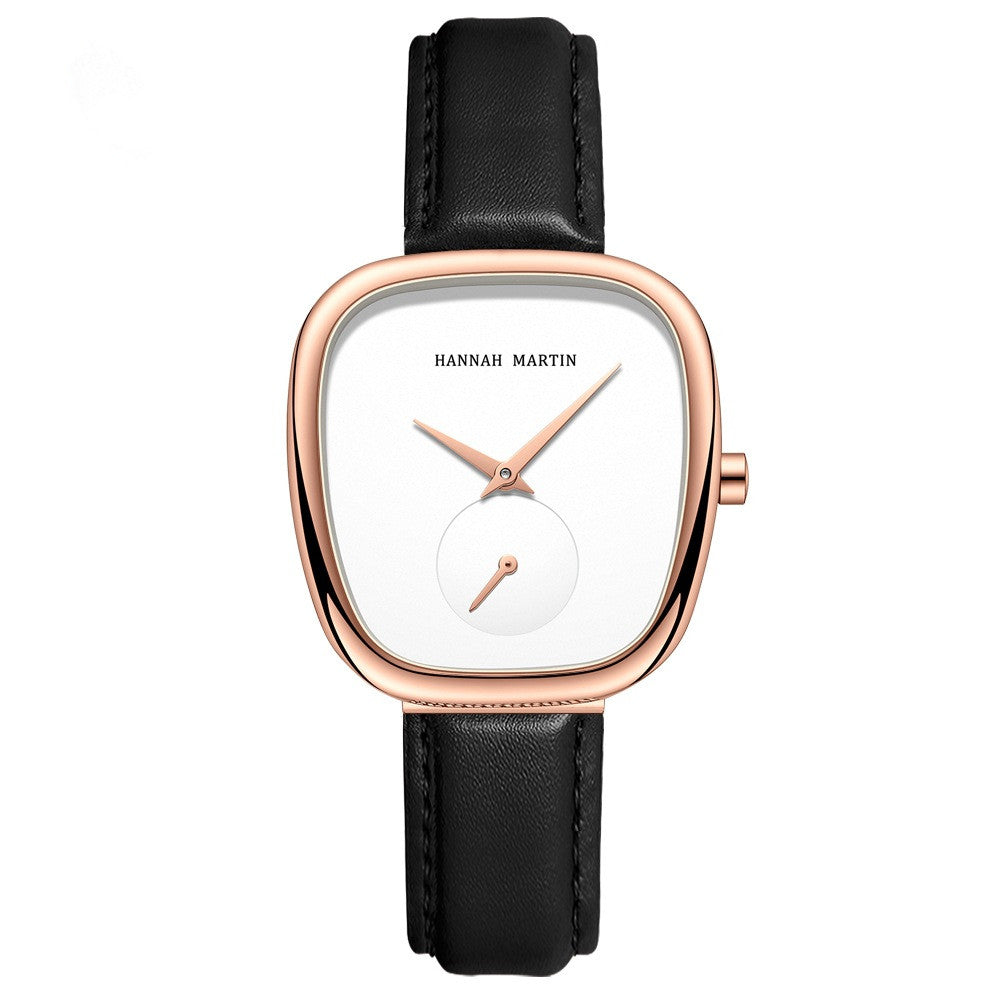 Stainless Steel Milan Mesh Quartz Watch Women's Half Tonneau GlamzLife