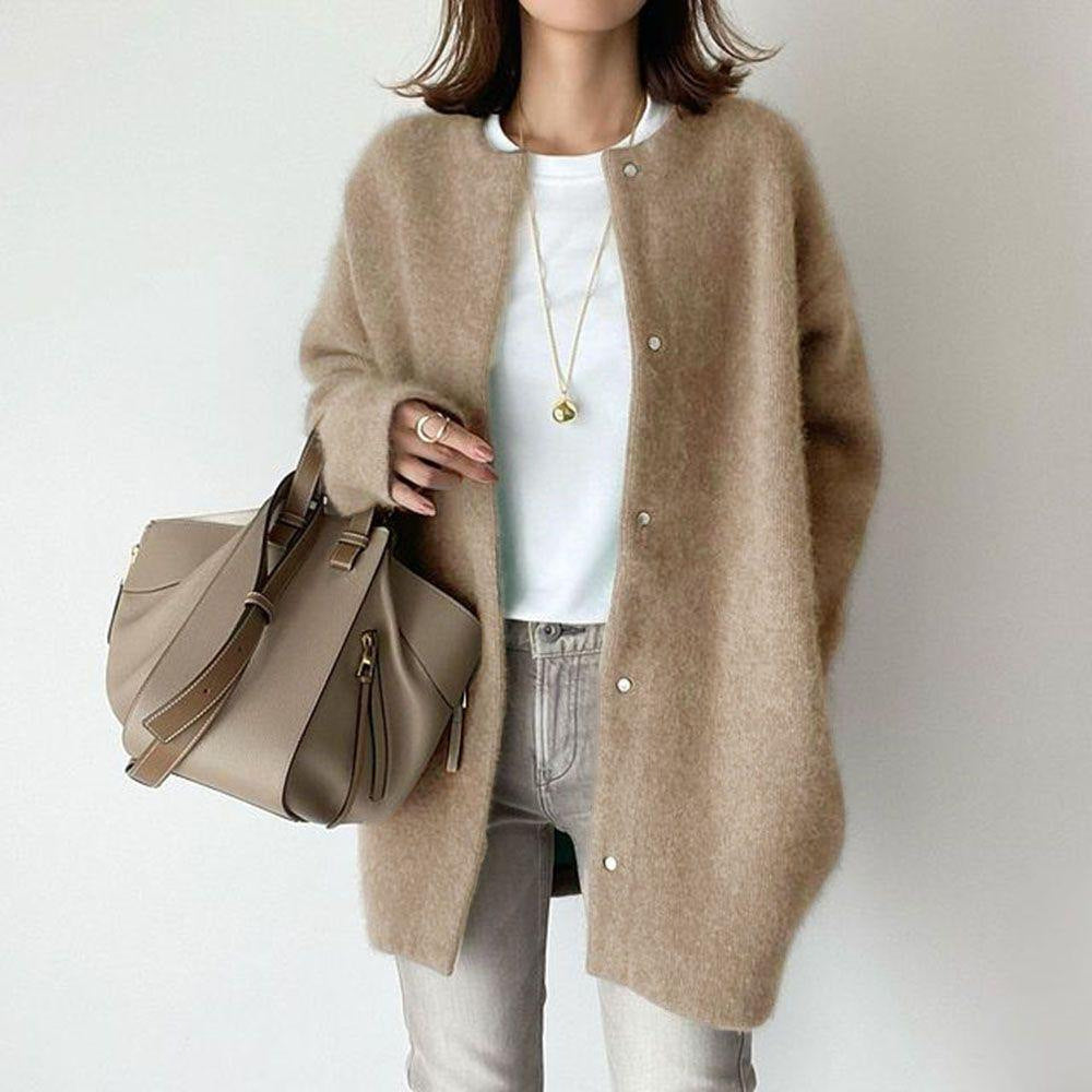 Soft Knitted Coat For Slimming Sense Of Design Women Cardigans Loose Jacket Autumn And Spring GlamzLife