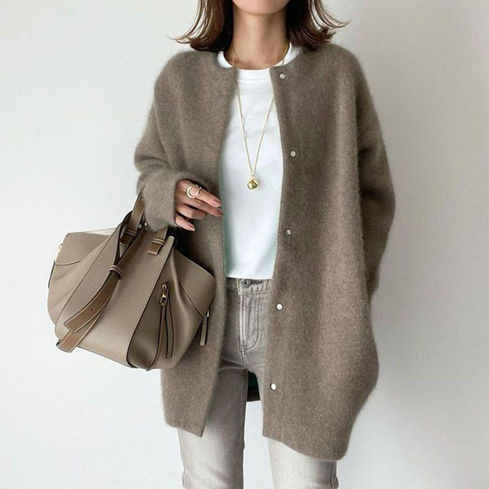 Soft Knitted Coat For Slimming Sense Of Design Women Cardigans Loose Jacket Autumn And Spring GlamzLife
