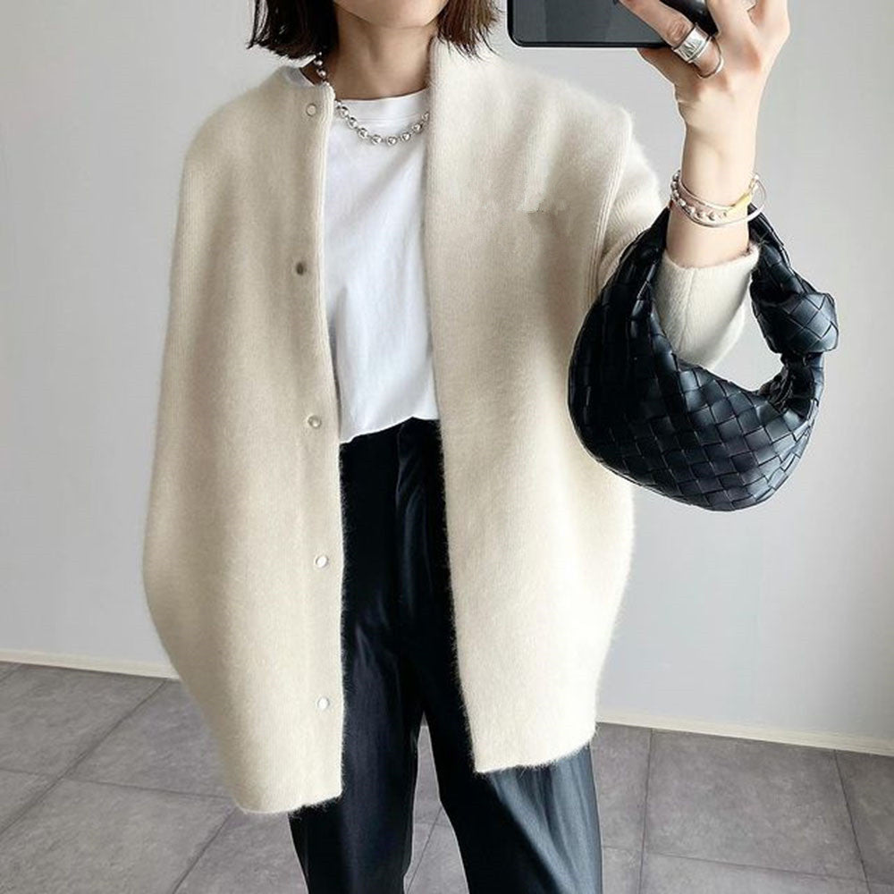 Soft Knitted Coat For Slimming Sense Of Design Women Cardigans Loose Jacket Autumn And Spring GlamzLife