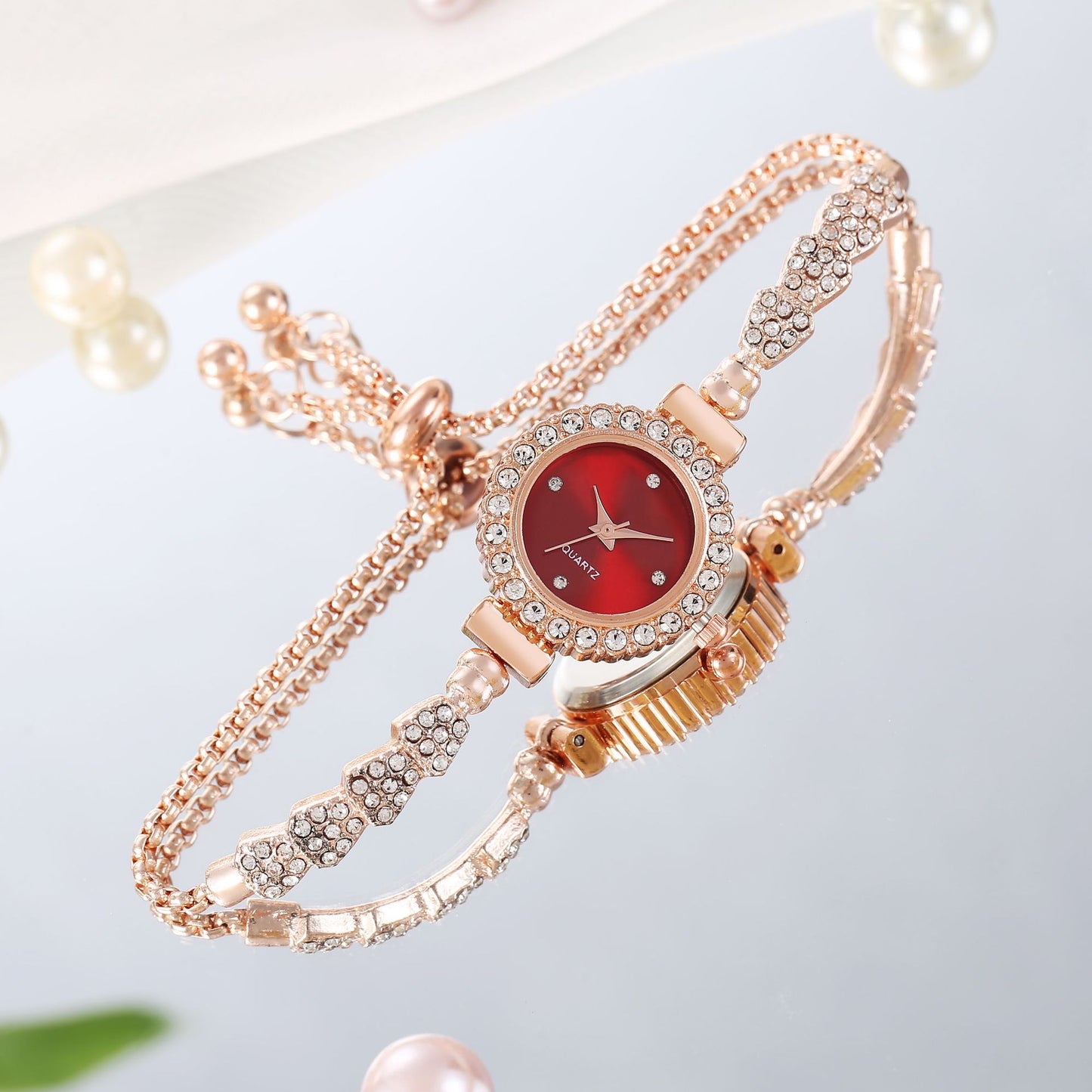 Adjustable Bracelet Watch Women's Quartz Watch | GlamzLife