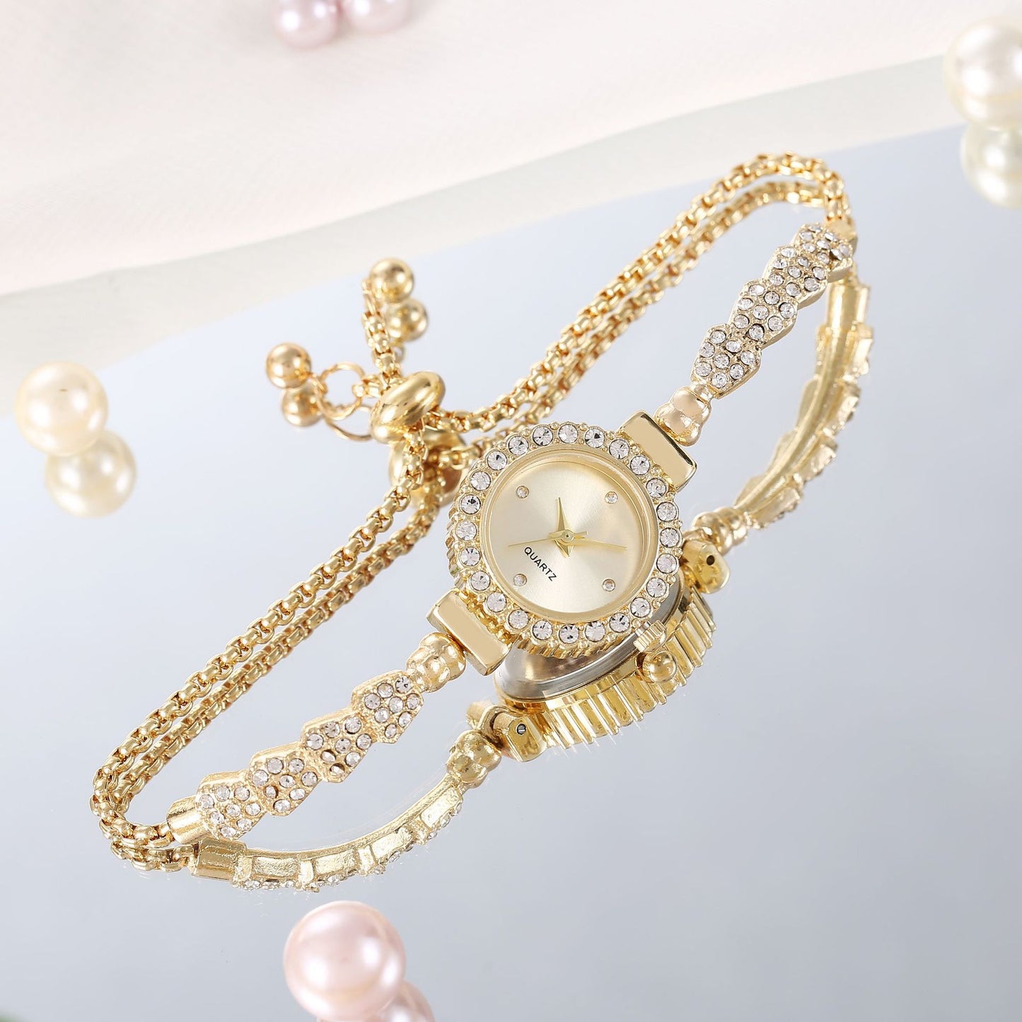 Adjustable Bracelet Watch Women's Quartz Watch | GlamzLife