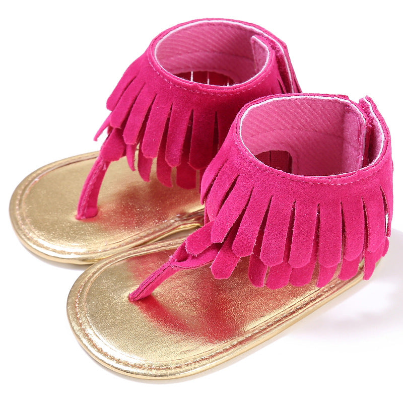 Retro Tassel Flannel Sandals | GlamzLife