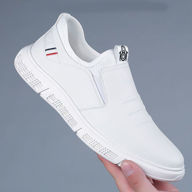 Black White Flat Walking Shoes For Men GlamzLife