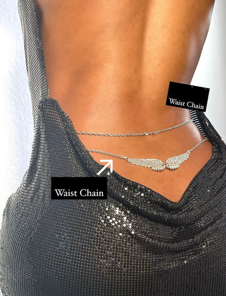 Waist Chain Double Wings Angel Body Chains Beach Accessories GlamzLife