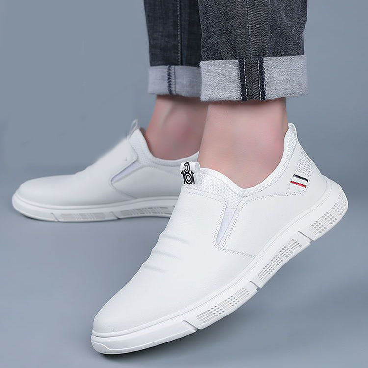 Black White Flat Walking Shoes For Men GlamzLife