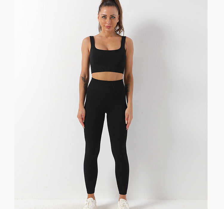 2pcs Yoga Suit High Waist Leggings Set for Women Sportswear Outfits | GlamzLife