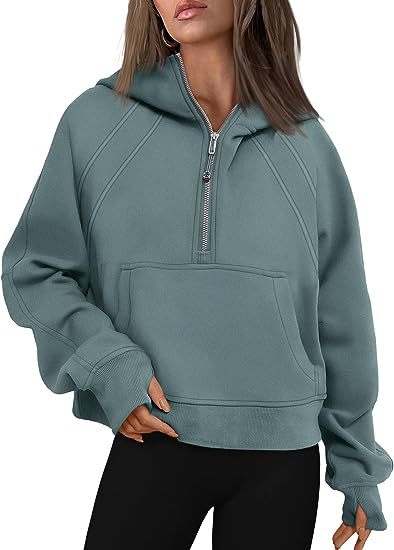Zipper Hoodies Sweatshirts With Pocket Loose Sport Tops Long Sleeve Pullover Sweaters Winter Fall Outfits Women Clothing GlamzLife