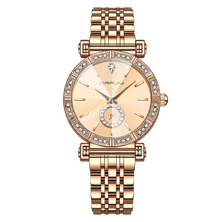 Women's Steel Belt Diamond-embedded Watch GlamzLife