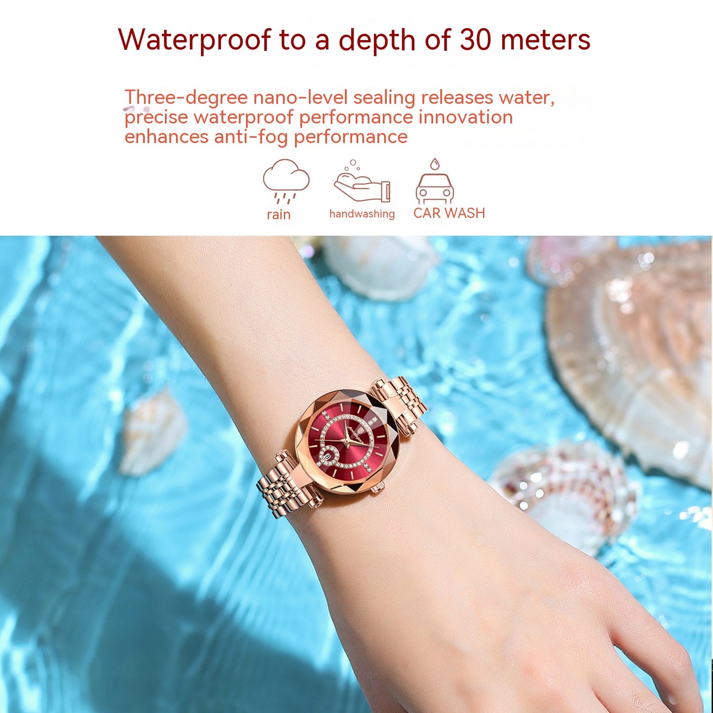 New Waterproof Women's Ultra-thin Fashion Quartz Watch GlamzLife