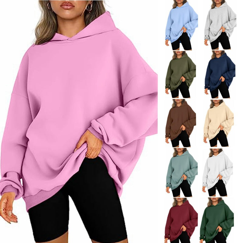 Women's Hooded Pullover Oversized Loose Sweater GlamzLife