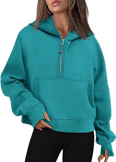 Zipper Hoodies Sweatshirts With Pocket Loose Sport Tops Long Sleeve Pullover Sweaters Winter Fall Outfits Women Clothing GlamzLife
