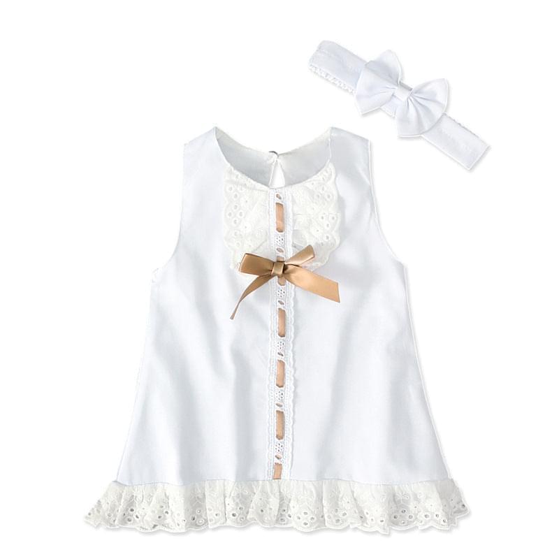 Baby Girl's Sleeveless Bow Skirt | GlamzLife