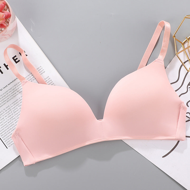 Breathable Gather Bra for Women | Pink | GlamzLife