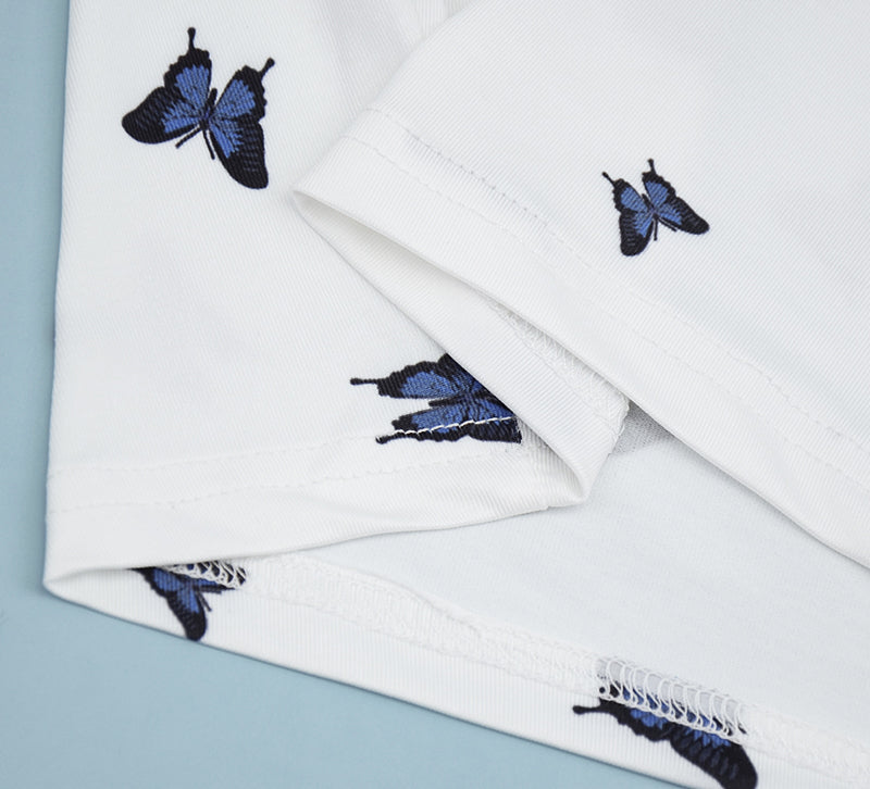 Butterfly Print Slim Suspender Dress | | GlamzLife
