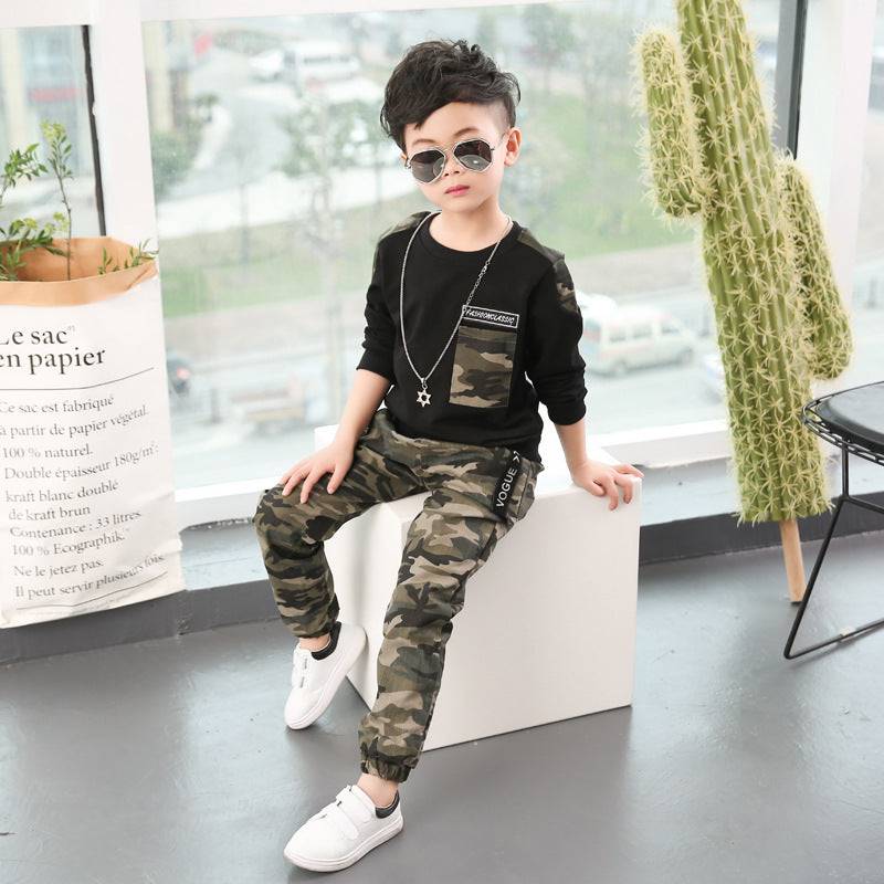 Camouflage Long Sleeve Kids Suit GlamzLife