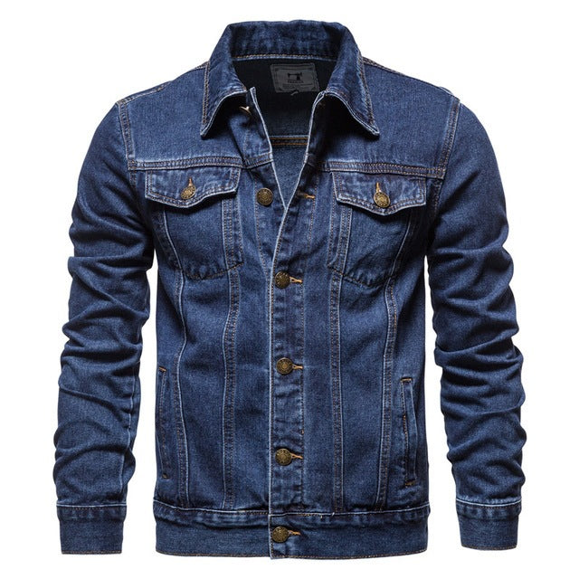 Casual Blue Lapel Denim Jackets GlamzLife