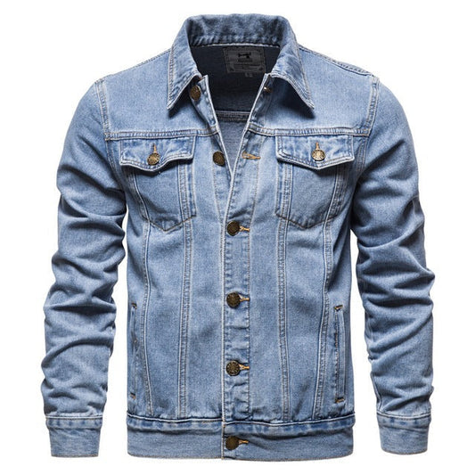 Casual Blue Lapel Denim Jackets | GlamzLife