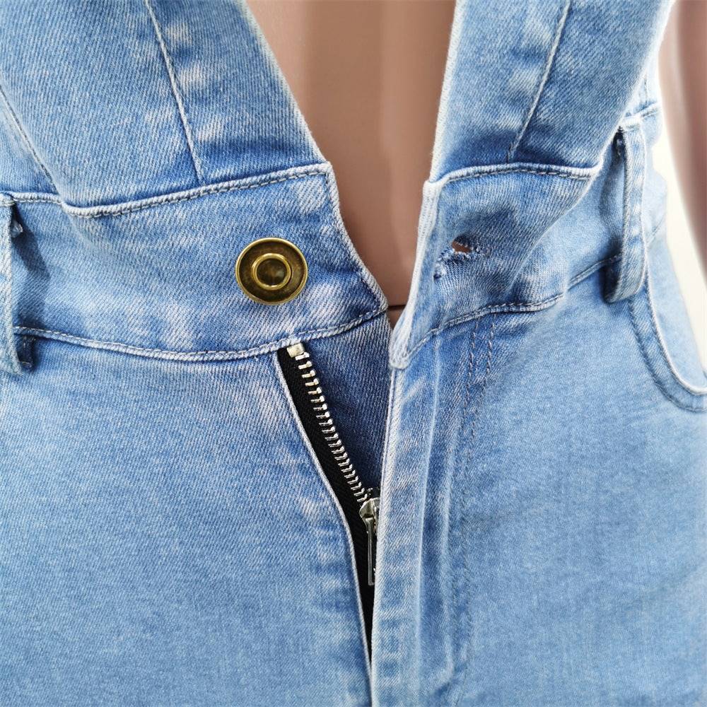 Casual Women's High Waist Trendy Denim Jumpsuit GlamzLife